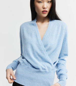 Cashmere Ballet Sweater - Blue Melange