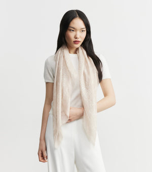 Cashmere Bandana Scarf - Sand/Cream