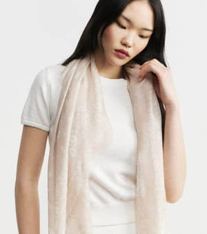 Cashmere Bandana Scarf - Sand/Cream