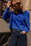 Brushed Cashmere Cardigan - Cobalt