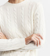 Cashmere Cable Crew - Cream