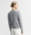 Cashmere Cable Crew - Dark Grey Melange