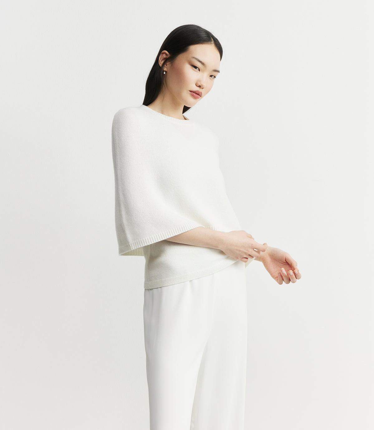 Cashmere Cape - White