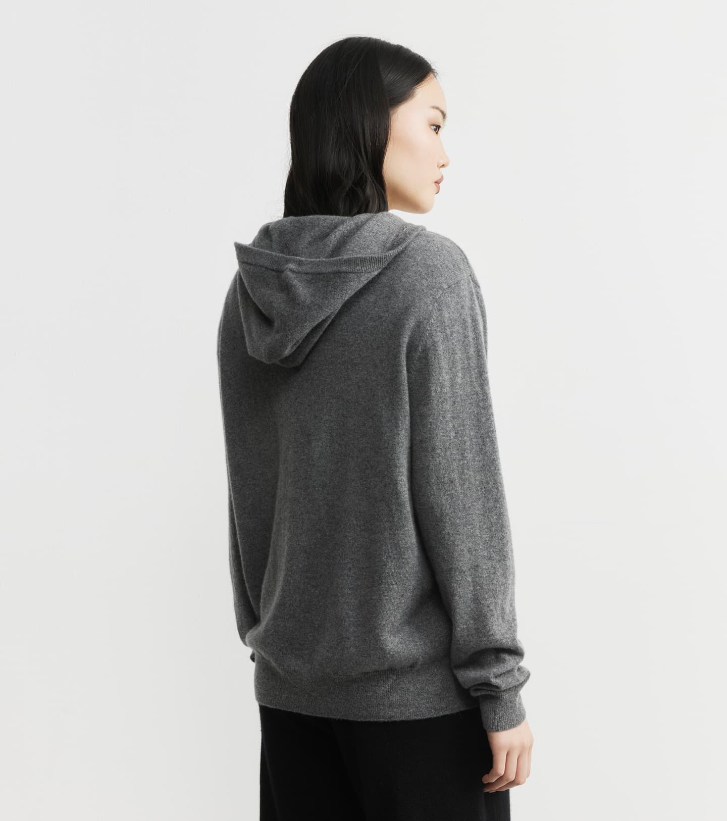 Cashmere Zip Hoodie - Graphite