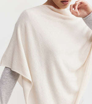 Cashmere Poncho - Soft Peach