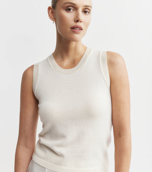 Cashmere Tank - Cream