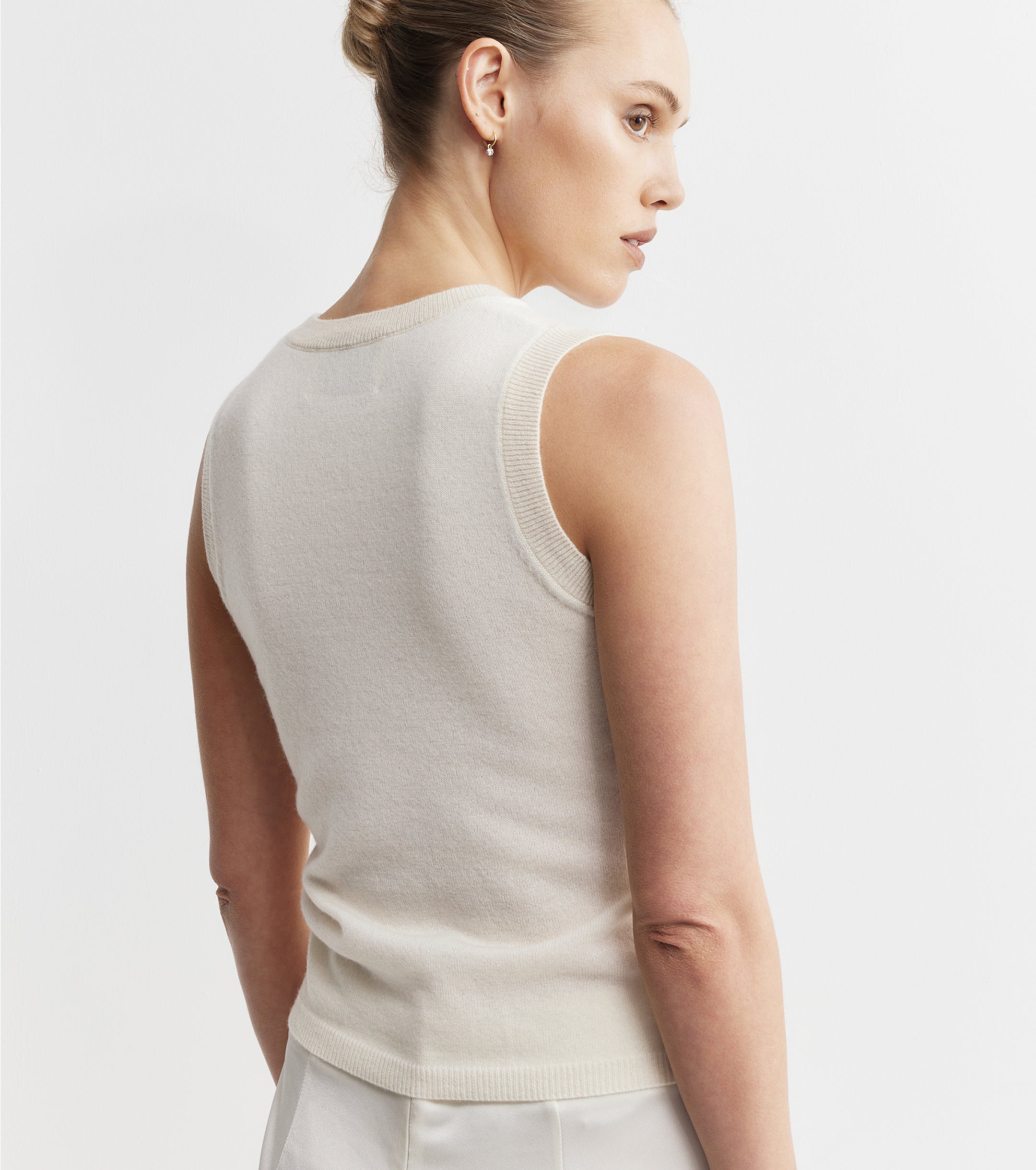 Cashmere Tank - Cream