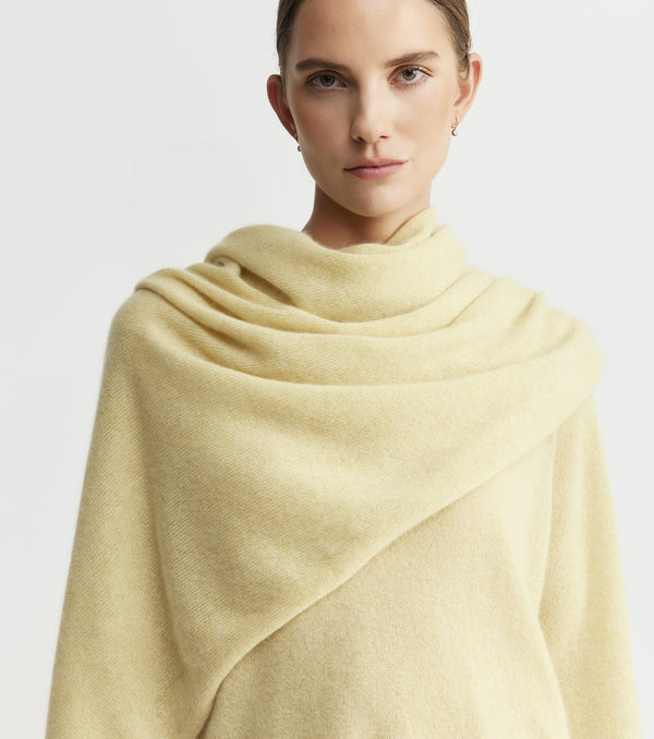 Cashmere Travel Wrap - Butter Melange