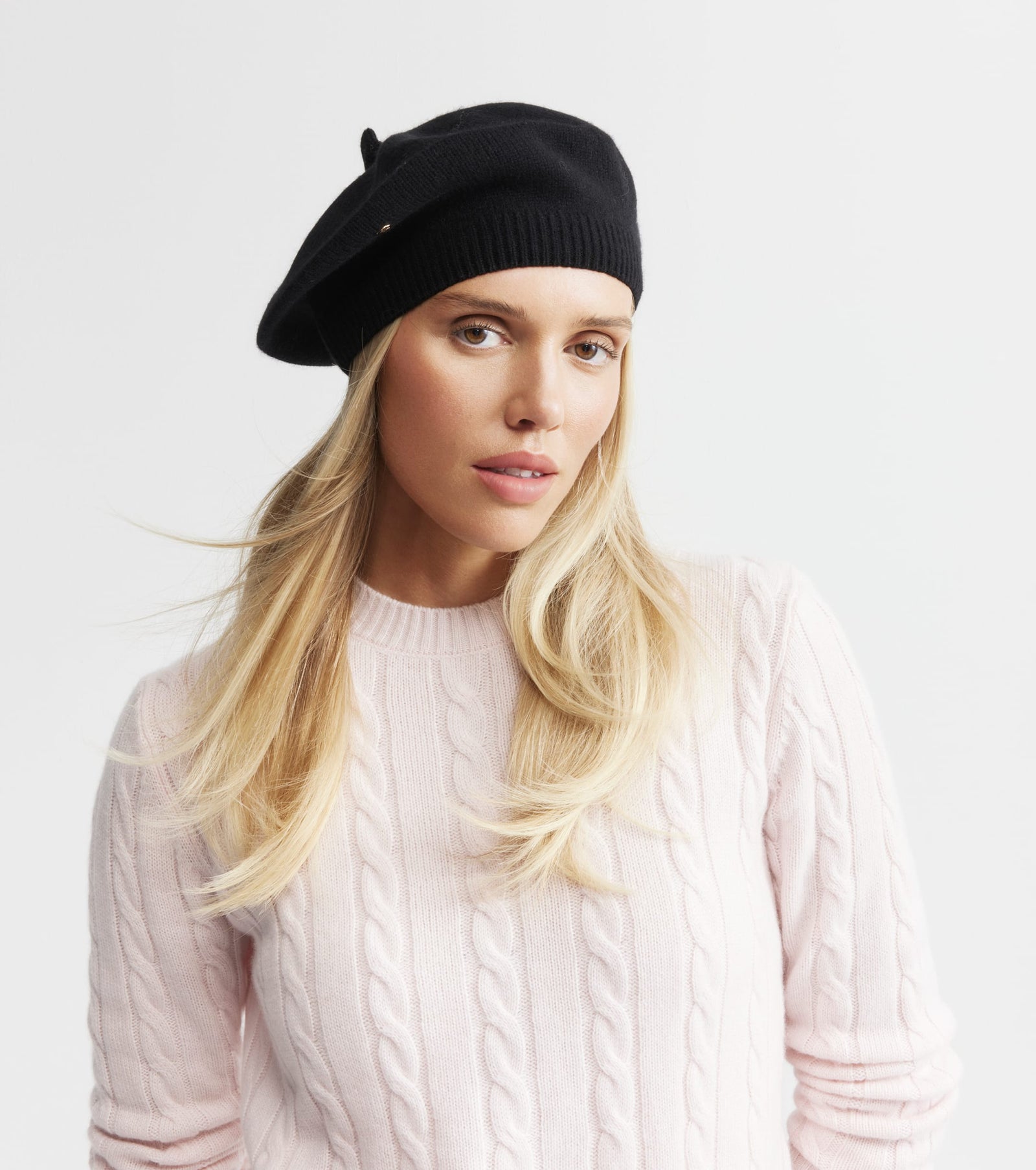 Cashmere Beret - Black