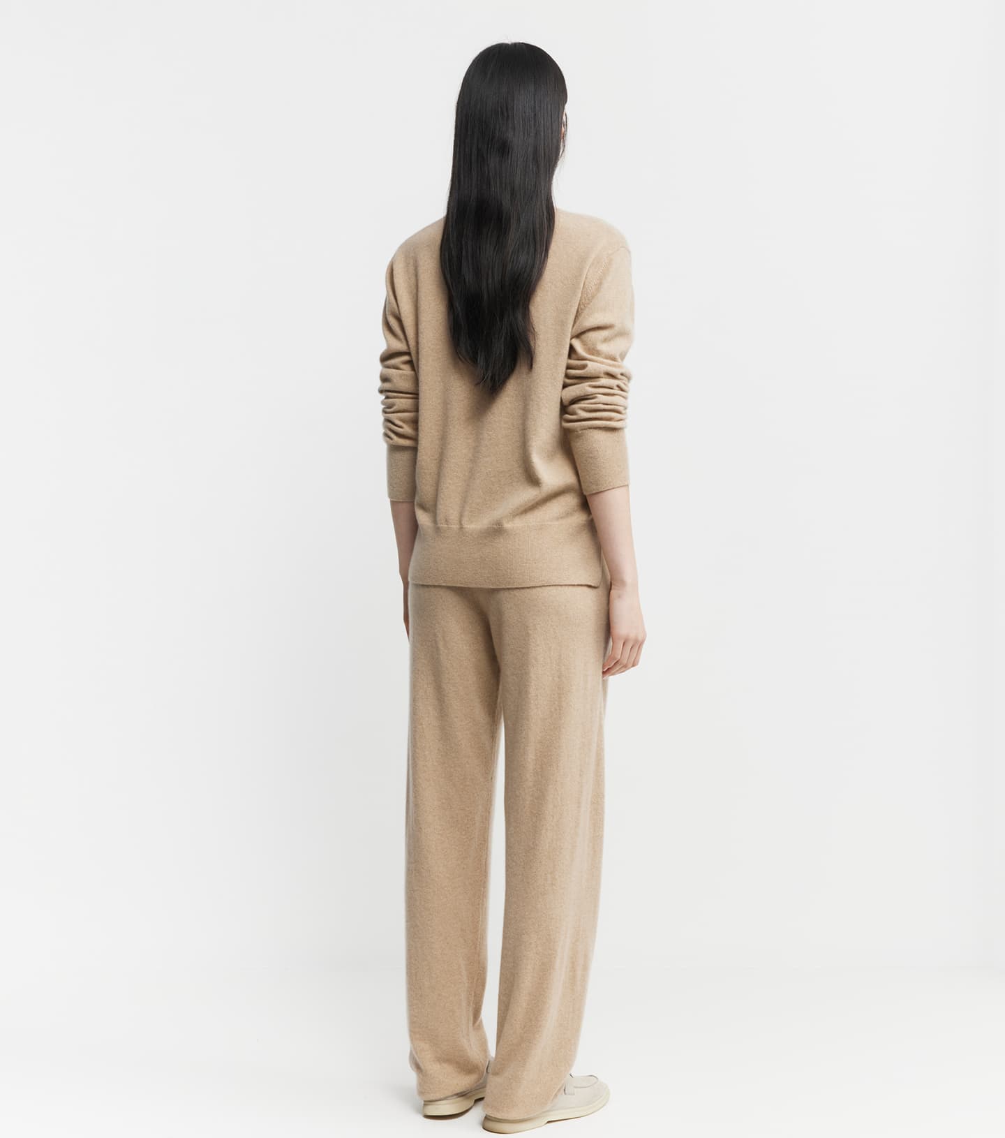 Baby Cashmere Crew Neck Sweater - Camel Melange