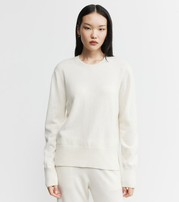 Baby Cashmere Crew Neck Sweater - Cream