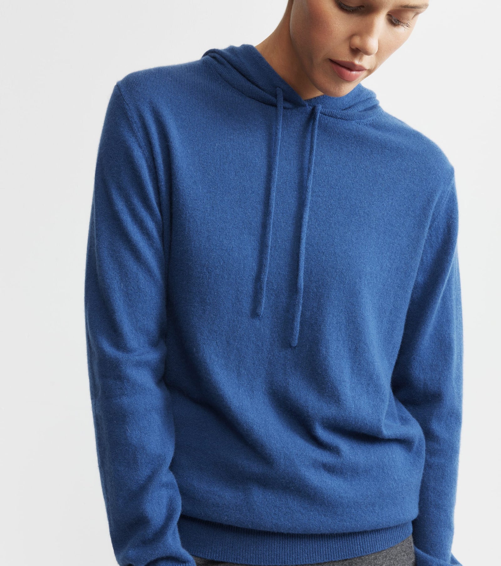 Unisex Cashmere Hoodie - Indigo