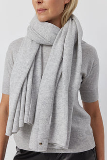  Cashmere Travel Wrap & Bag - Grey Melange