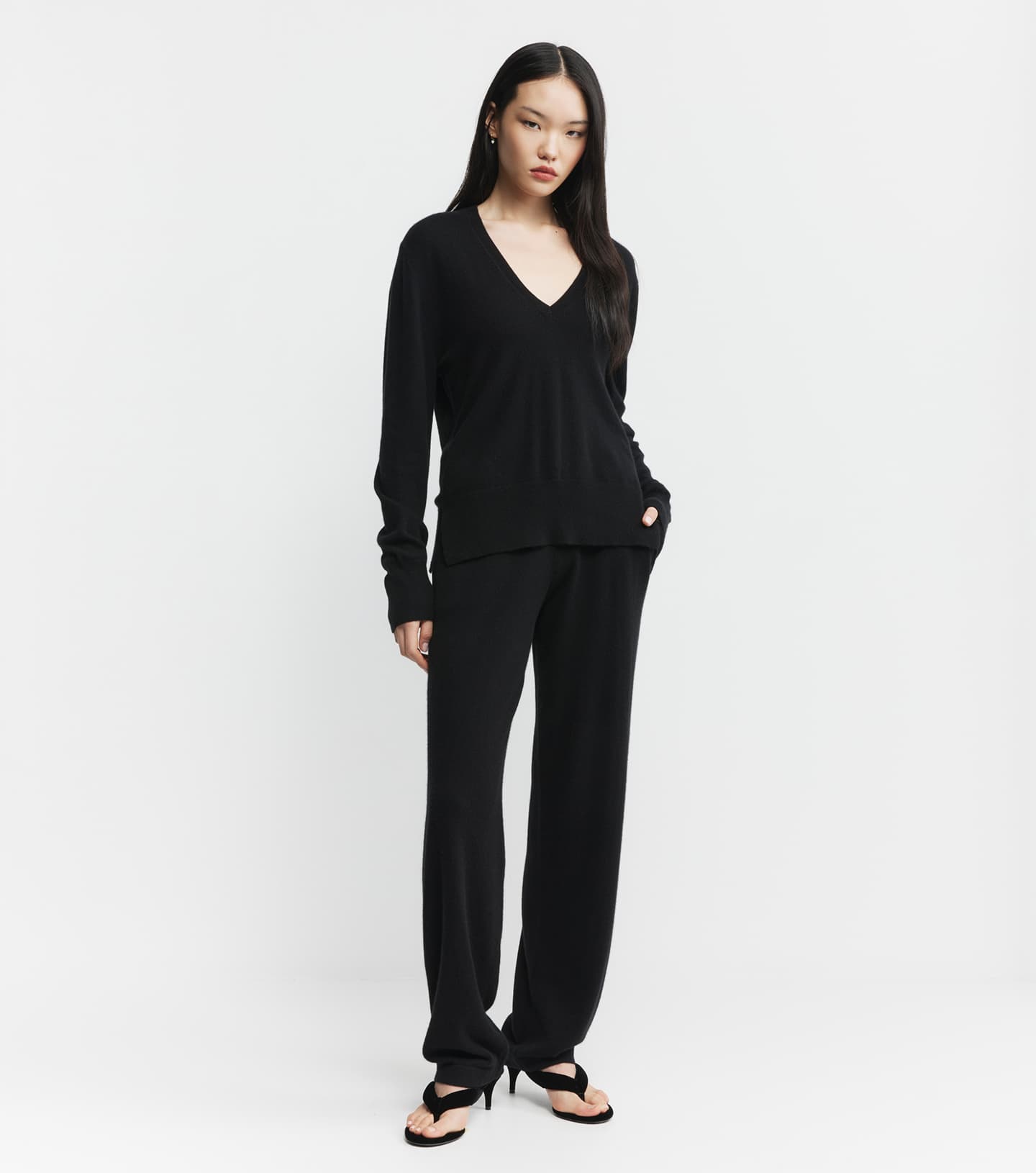 Baby Cashmere Trouser - Black