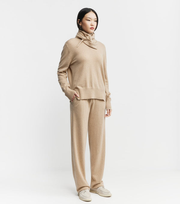 Baby Cashmere Trouser - Camel Melange