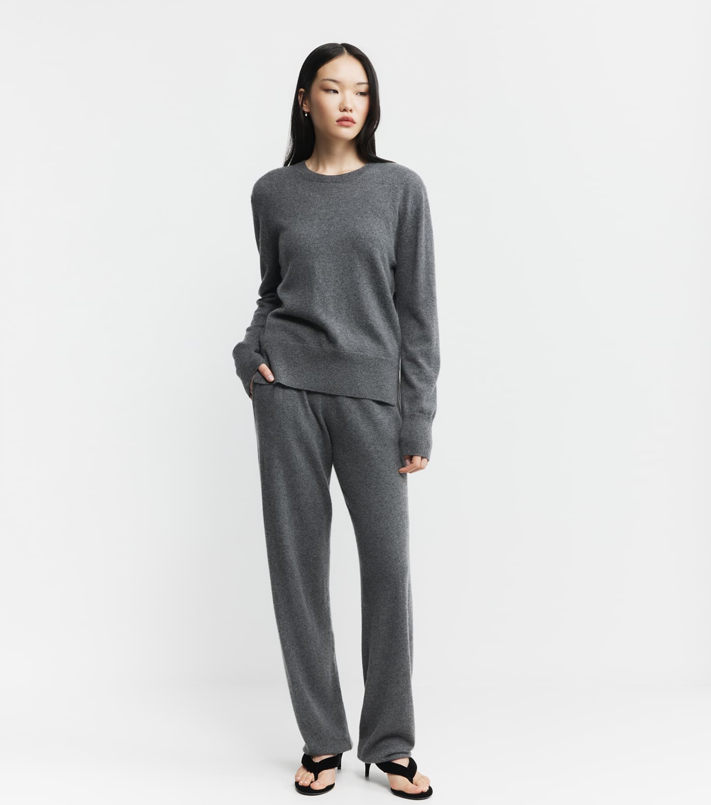 Baby Cashmere Trouser - Graphite
