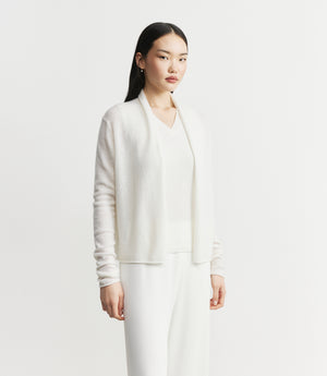 Featherweight Cashmere Cardigan - White