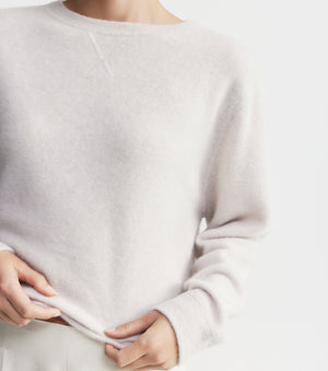 Cloud Cashmere Shrunken Crew - Pebble