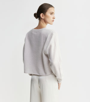 Cloud Cashmere Shrunken Crew - Pebble
