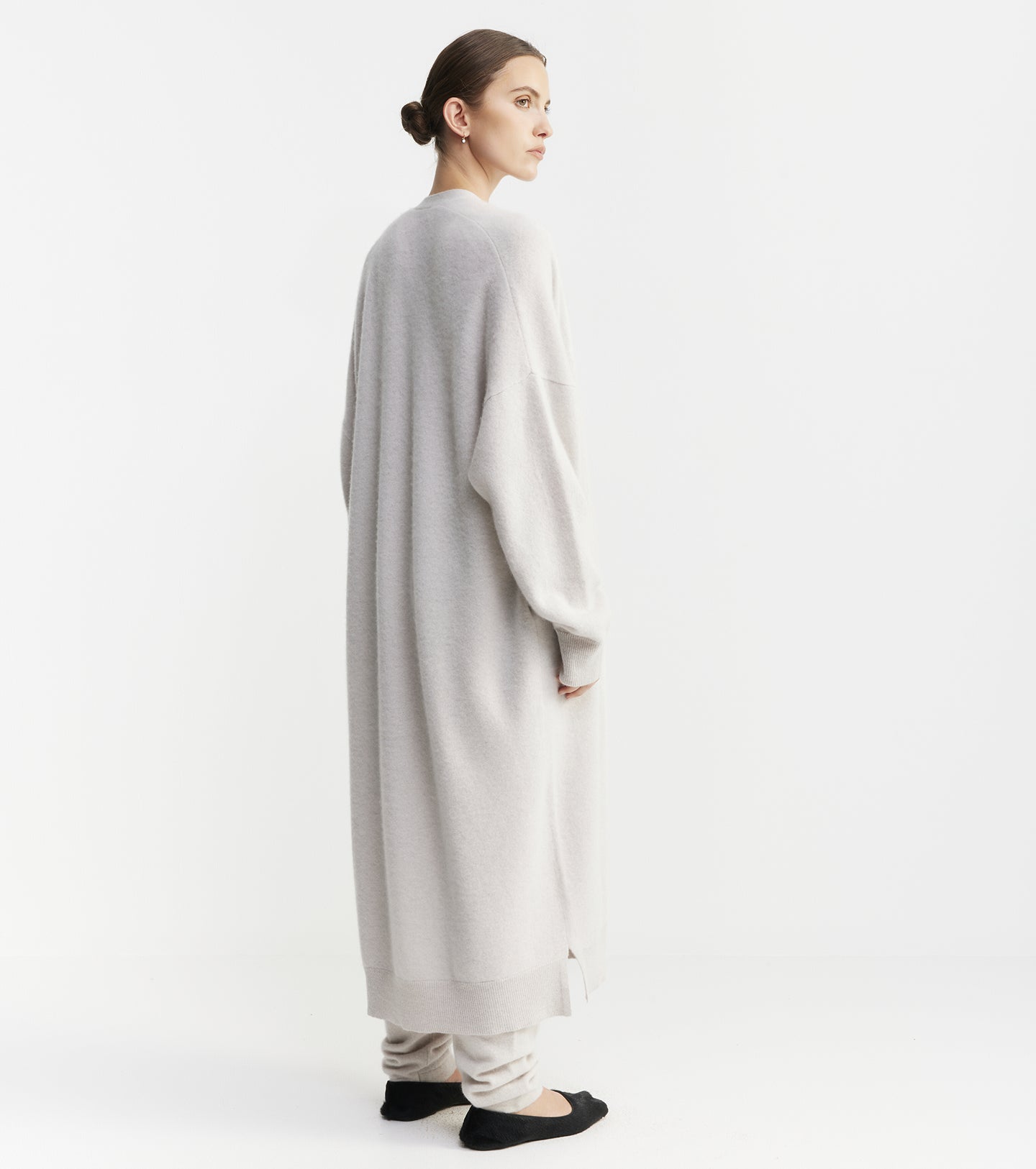Cloud Cashmere Long Cardigan - Pebble