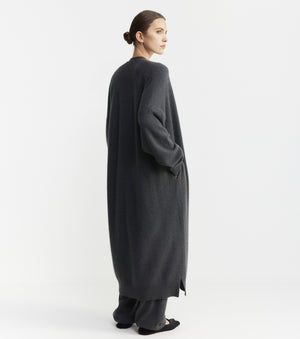 Cloud Cashmere Long Cardigan - Steel