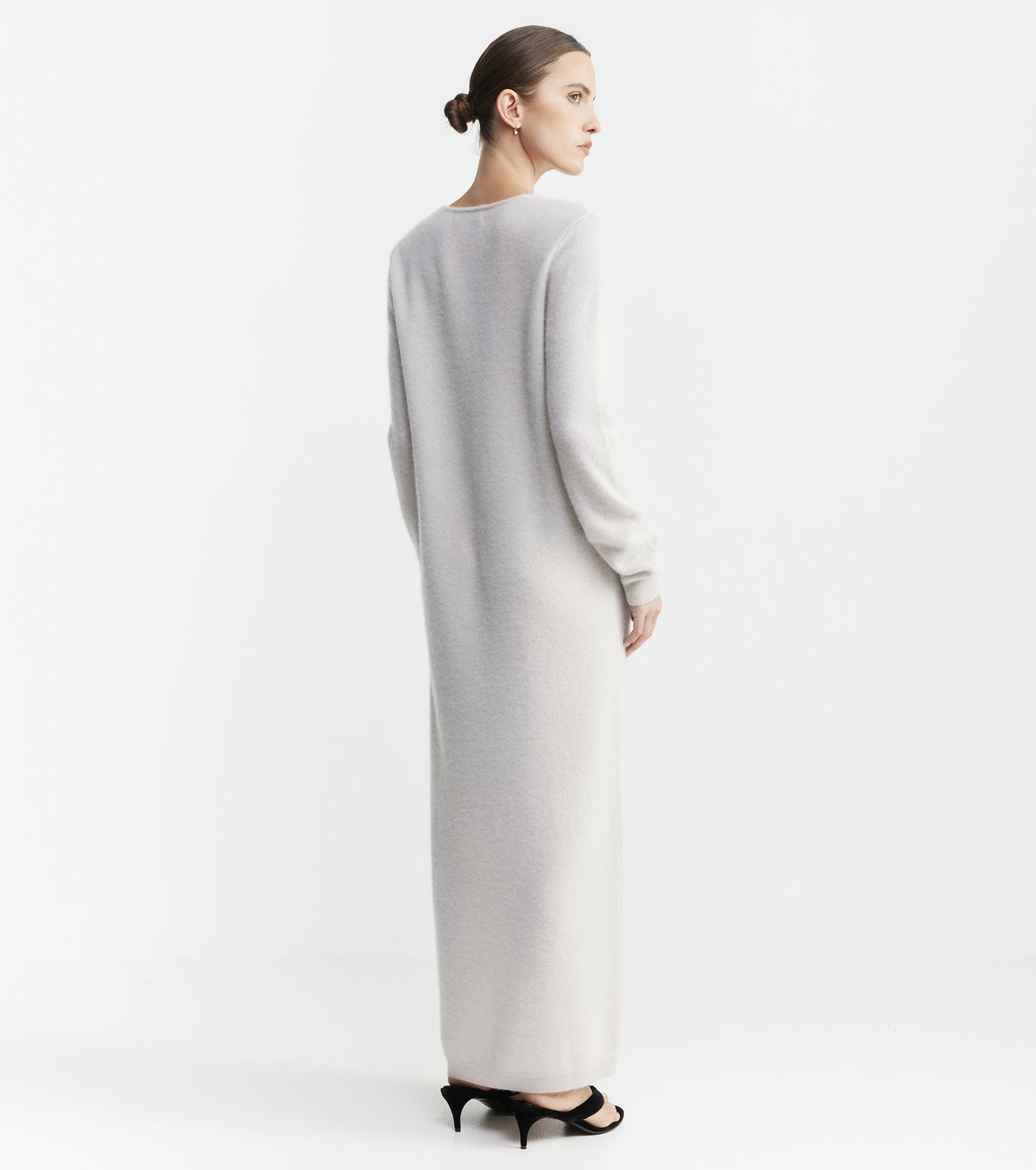 Cloud Cashmere V Dress - Pebble