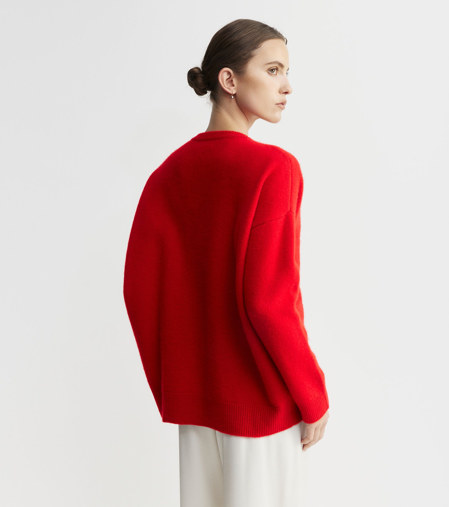 Cloud Cashmere V Sweater - Red