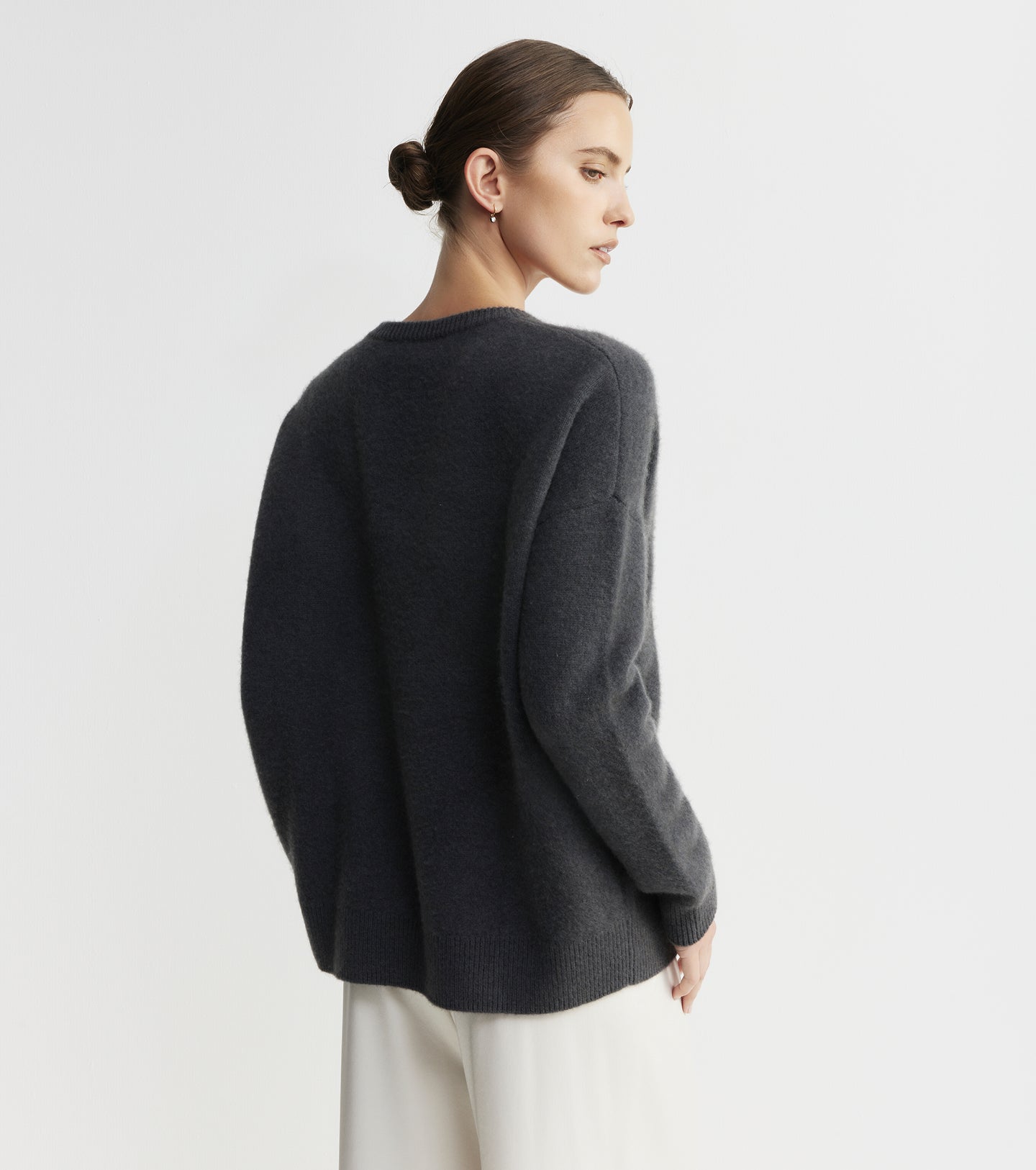 Cloud Cashmere V Sweater - Steel