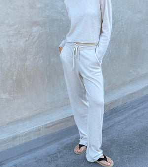 Cloud Cashmere Trouser - Pebble