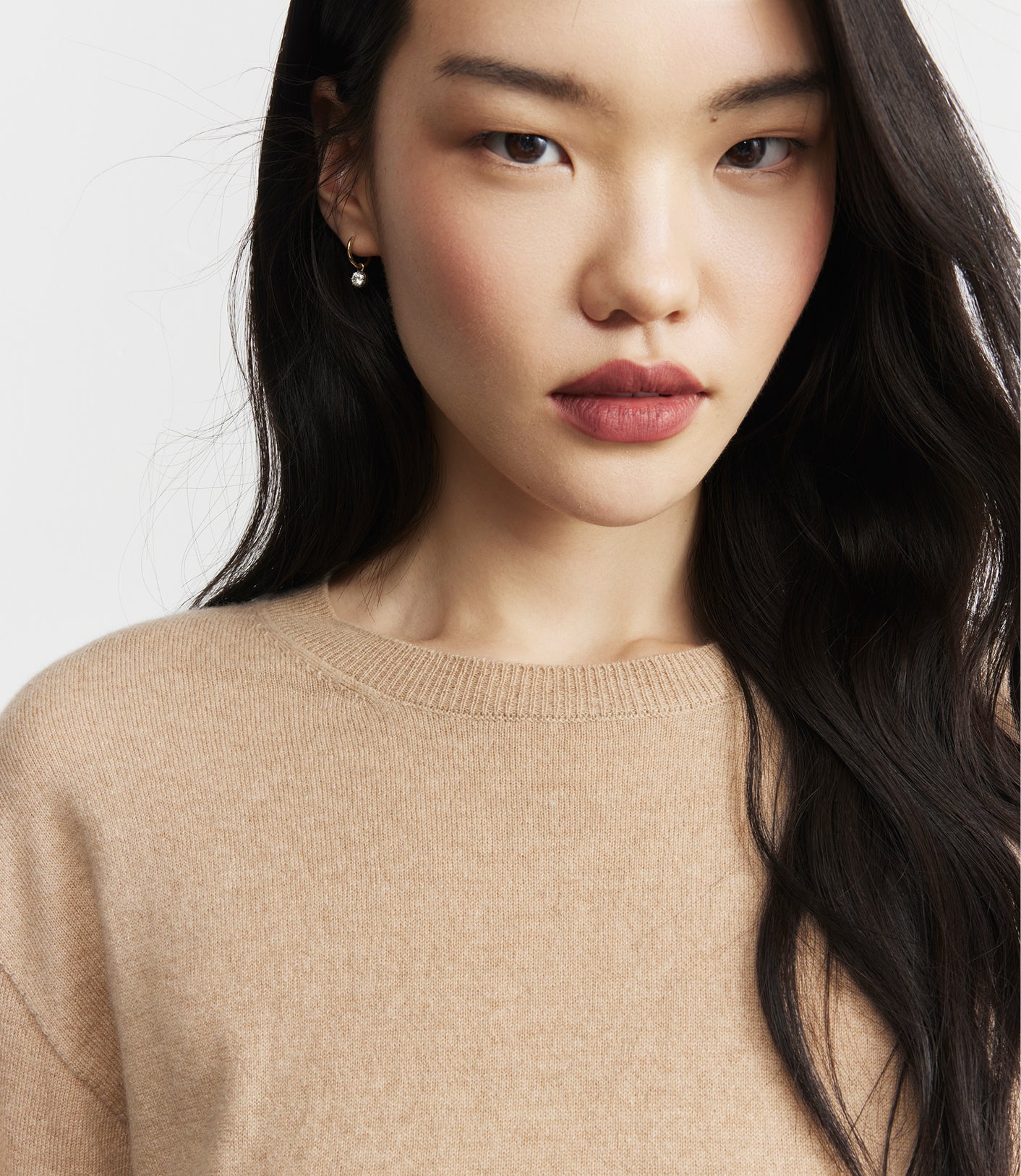 Signature Relaxed Cashmere Crew Neck - Birch