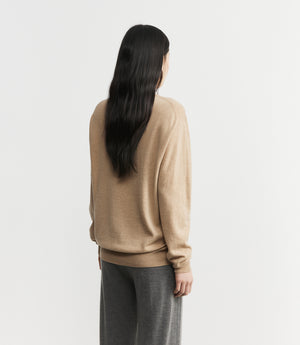 Signature Relaxed Cashmere Crew Neck - Birch