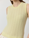 Cashmere Cable Tank - Lemon