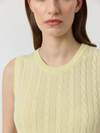 Cashmere Cable Tank - Lemon