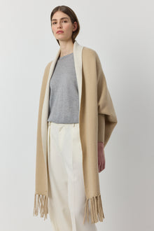  Cashmere Double Sided Jacket - Camel/Cream