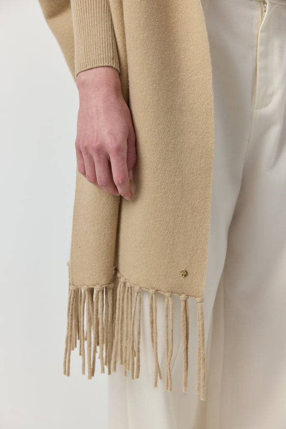 Cashmere Double Sided Jacket - Camel/Cream