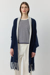 Cashmere Double Sided Jacket - Navy/Cream