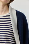 Cashmere Double Sided Jacket - Navy/Cream