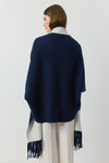 Cashmere Double Sided Jacket - Navy/Cream