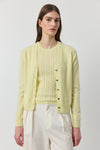 Essential Cashmere V Cardigan - Lemon