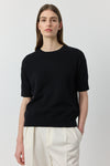 Essential Cashmere Crew Tee - Black