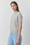 Essential Cashmere Crew Tee - Grey Melange