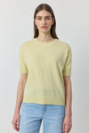 Essential Cashmere Crew Tee - Lemon