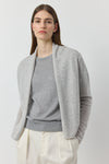 Essential Cashmere Featherweight Cardigan - Grey Melange