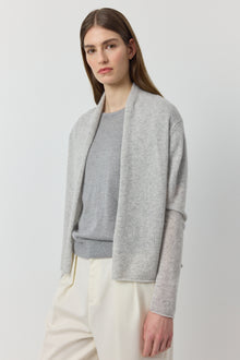  Essential Cashmere Featherweight Cardigan - Grey Melange