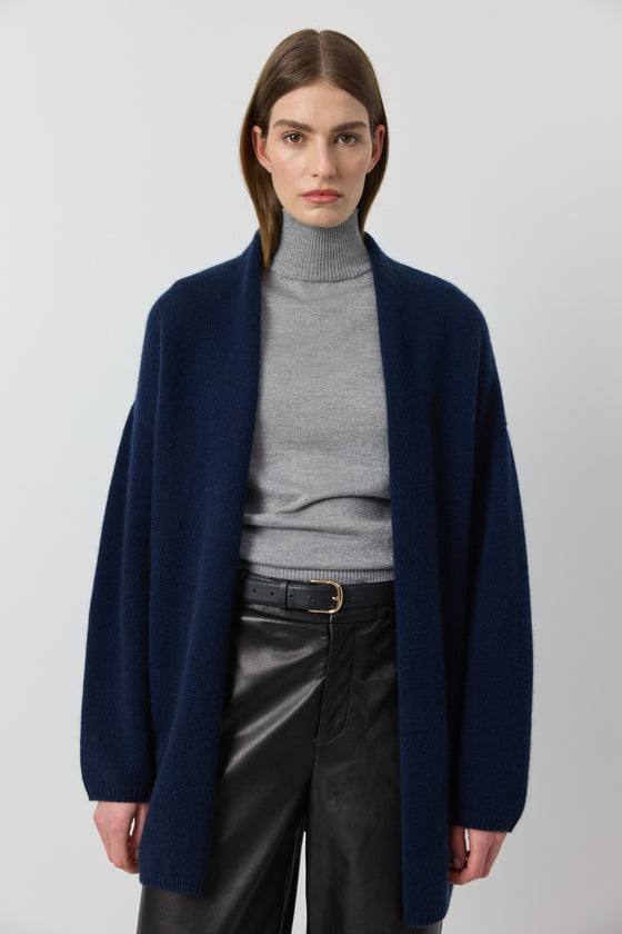 Luxe Cashmere Cardigan - Navy