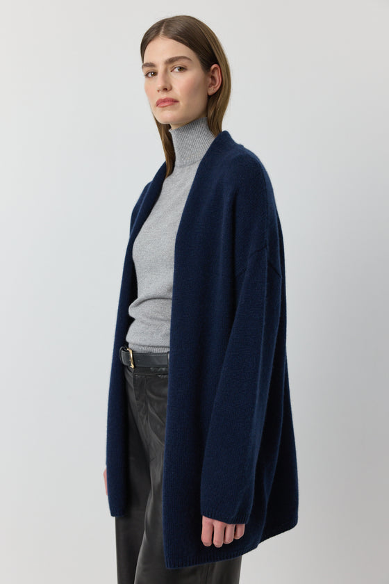 Luxe Cashmere Cardigan - Navy