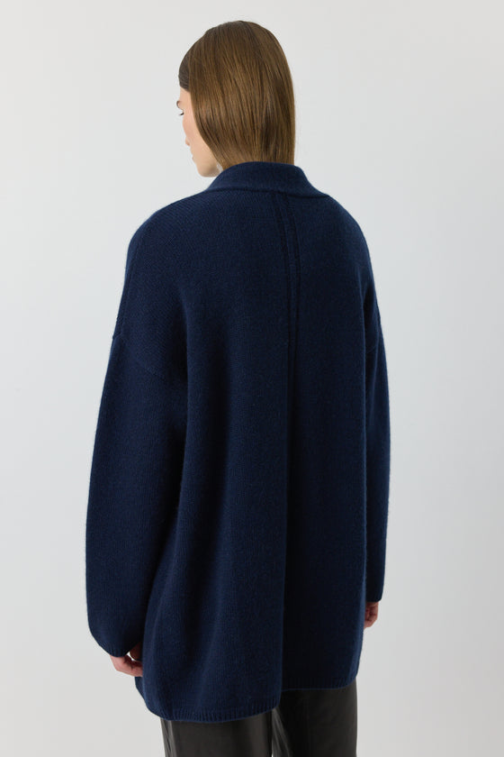 Luxe Cashmere Cardigan - Navy