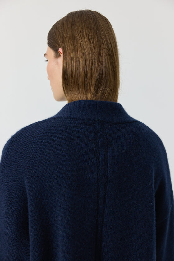 Luxe Cashmere Cardigan - Navy