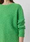 Cashmere Relaxed 5gg Crew - Green Melange