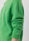 Cashmere Relaxed 5gg Crew - Green Melange